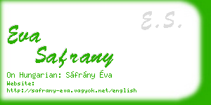 eva safrany business card