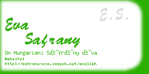 eva safrany business card